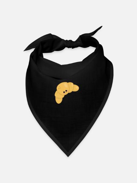 Croissant - Bandana Dreieckstuch - Schwarz