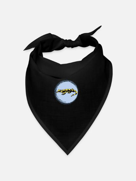 Feuersalamander / Fire Salamander II - Bandana Dreieckstuch - Schwarz