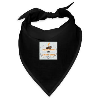 Nicht perfekt - Bandana Dreieckstuch - Schwarz - Vorne