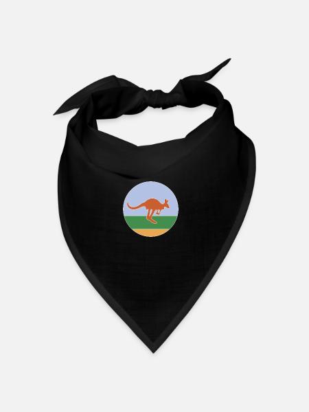 Känguru - Bandana Dreieckstuch - Schwarz