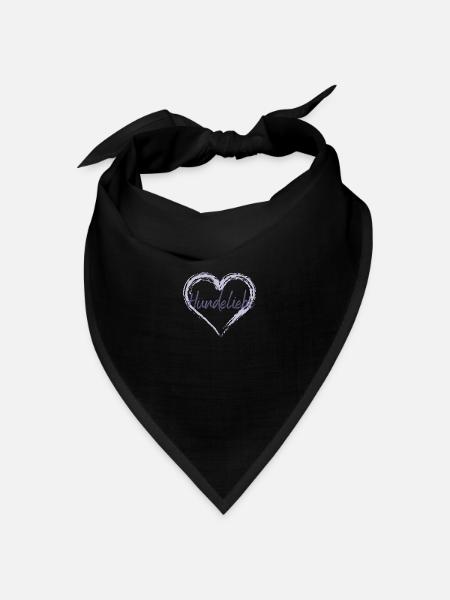 Hundeliebe - Bandana Dreieckstuch - Schwarz