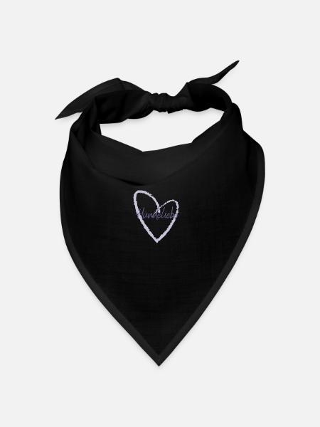 Hundeliebe - Bandana Dreieckstuch - Schwarz