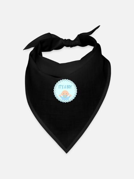 baby babyparty baby shower its a boy - Bandana Dreieckstuch - Schwarz