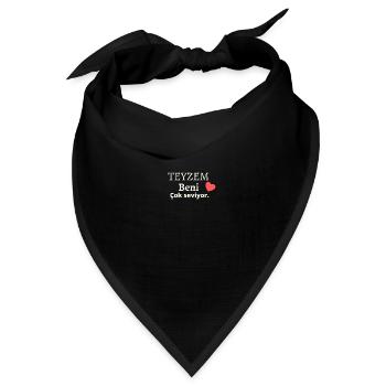 Teyzem beni cok seviyor Hediyelik - Bandana Dreieckstuch - Schwarz - Vorne