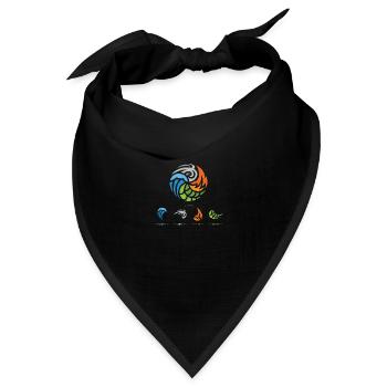 The Four Elements of Matter - Bandana Dreieckstuch - Schwarz - Vorne