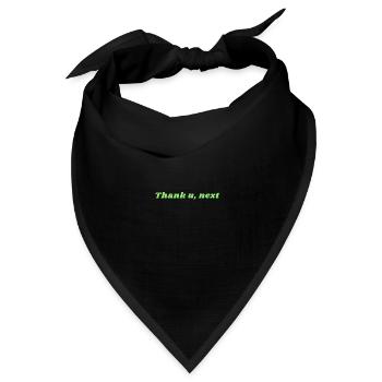 Phrase Danke, nächste Ariana hellgrün - Bandana Dreieckstuch - Schwarz - Vorne