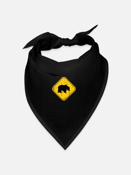 Bear sign vintage stylish - Bandana Dreieckstuch - Schwarz