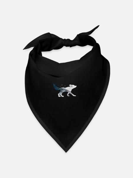 Fuchs Wald Natur Naturschutz Klimaschutz - Bandana Dreieckstuch - Schwarz