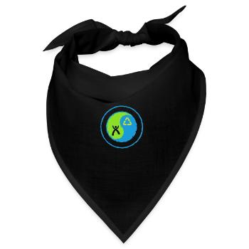 Cache in Trash out - Bandana Dreieckstuch - Schwarz - Vorne