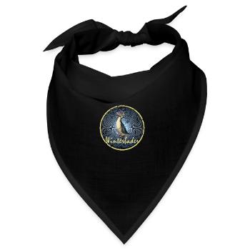 winterbader eisbader crazy eis pinguin winterbaden - Bandana Dreieckstuch - Schwarz - Vorne
