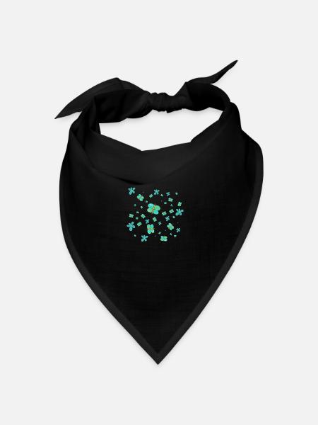 Buntes Muster der Schmetterlingskunst - abstrakter Schmetterling - Bandana Dreieckstuch - Schwarz