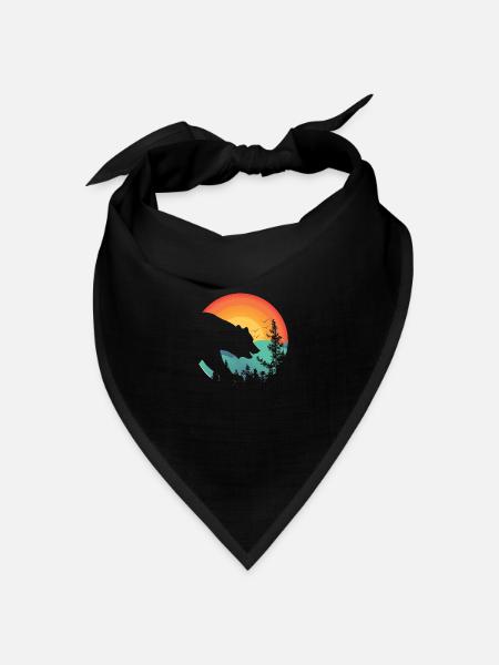 ein Bär - Bandana Dreieckstuch - Schwarz