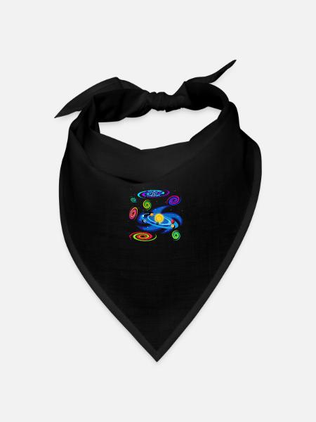 SOLAR SYSTEM (wählen Sie dunkle Farbe für diese Version) - Bandana Dreieckstuch - Schwarz