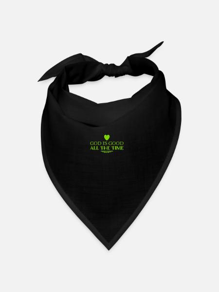 Gott ist der Beste - Bandana Dreieckstuch - Schwarz