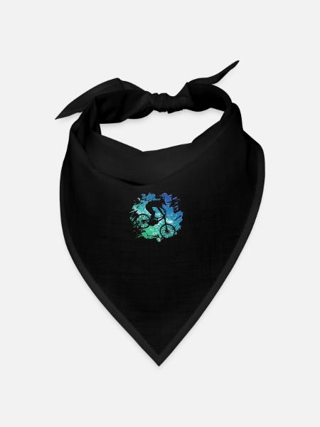 Downhill Mountainbiker MTB - Bandana Dreieckstuch - Schwarz