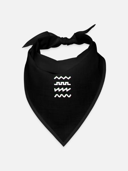 Musik Synthesizer Musiker Geschenk Keyboard - Bandana Dreieckstuch - Schwarz
