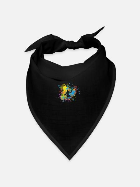 Paddeln - Bandana Dreieckstuch - Schwarz