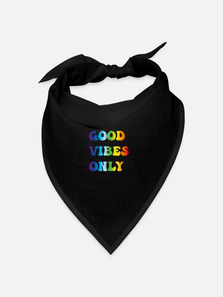 good vibes only - Bandana Dreieckstuch - Schwarz