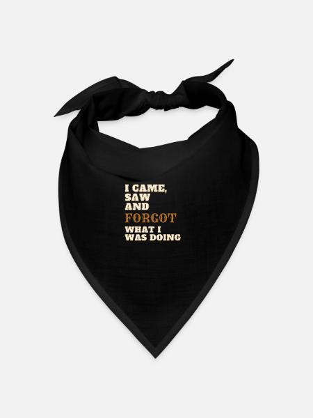 "I came, saw and forgot what i was doing" Design - Bandana Dreieckstuch - Schwarz
