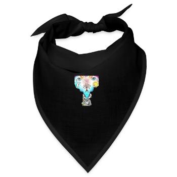 open mind - Bandana Dreieckstuch - Schwarz - Vorne