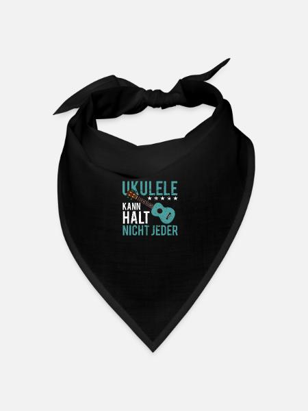 Ukulele kleine Gitarre Ukulelist - Bandana Dreieckstuch - Schwarz