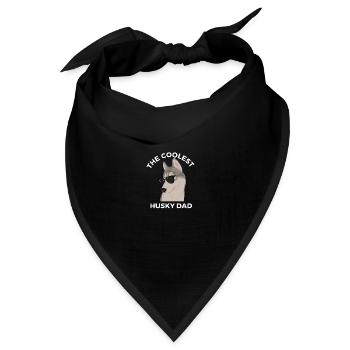 Husky dad - Bandana Dreieckstuch - Schwarz - Vorne