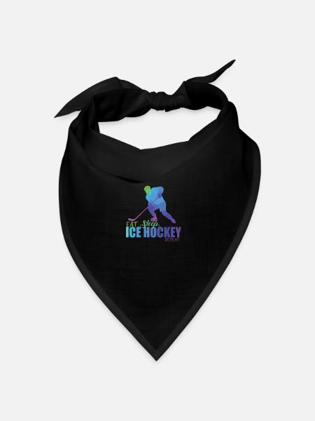 Eishockey - Bandana Dreieckstuch - Schwarz