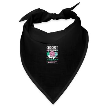 Häkeln Wolle Stricken - Bandana Dreieckstuch - Schwarz - Vorne