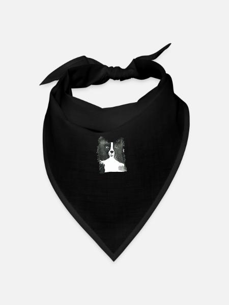 Border Collie - Bandana Dreieckstuch - Schwarz