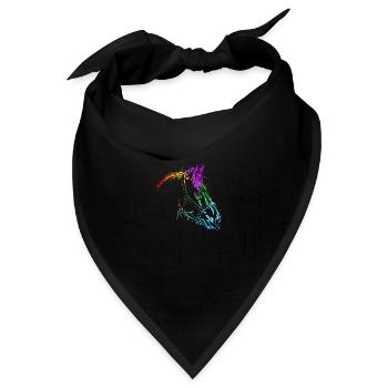 Pferdekopf Bunt Pferd Pferde - Bandana Dreieckstuch - Schwarz - Vorne
