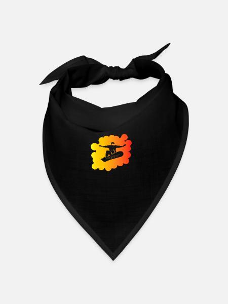 Snowboard Snowboarder - Bandana Dreieckstuch - Schwarz