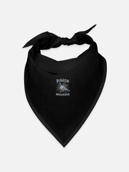 Taube Tauben Flüsterer - Bandana Dreieckstuch - Schwarz