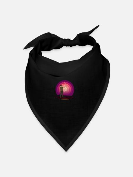 Bogenschütze Bogenschütze Geschenk - Bandana Dreieckstuch - Schwarz