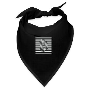 BitCoin Logo black and white BTC - Bandana Dreieckstuch - Schwarz - Vorne