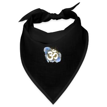 om zeichen gold wasser elemente chakra - Bandana Dreieckstuch - Schwarz - Vorne