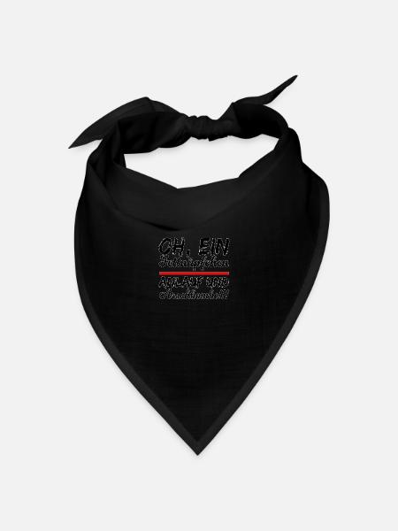 oh ein fettnäpfchen anlauf und arschbombe - Bandana Dreieckstuch - Schwarz
