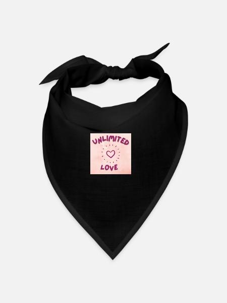 GRENZENLOSE LIEBE - Bandana Dreieckstuch - Schwarz