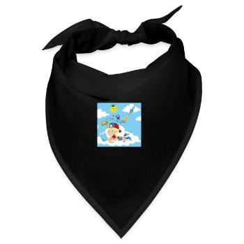 Zurück zur Schule 1 - Bandana Dreieckstuch - Schwarz - Vorne