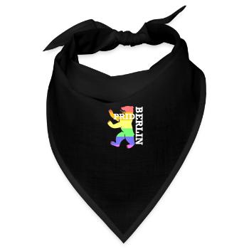 LGBT Berlin Pride Bär - Bandana Dreieckstuch - Schwarz - Vorne