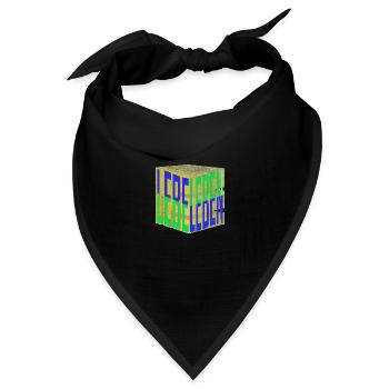 Lebe Dein Leben - Würfel - Bandana Dreieckstuch - Schwarz - Vorne