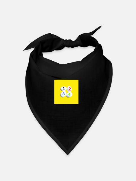 Eier mit Zahlen für Kinder - Bandana Dreieckstuch - Schwarz