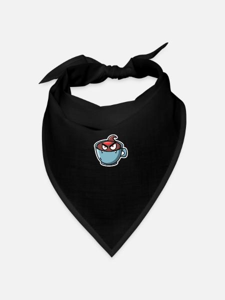 Hilfe! Mein Kaffee ist ein Monster - Bandana Dreieckstuch - Schwarz