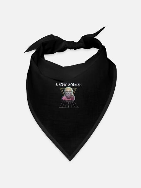 Know Nothing Sokrates Vaporwave - Bandana Dreieckstuch - Schwarz
