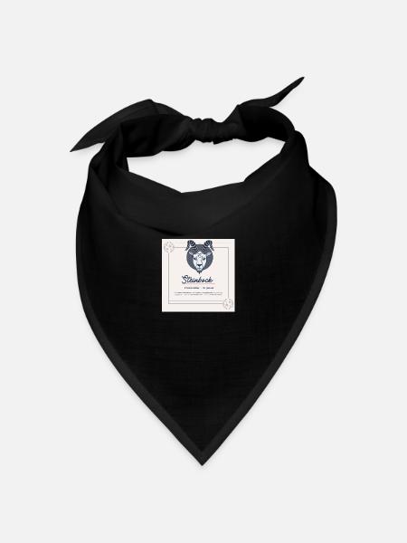 Zodiac Steinbock 1 - Bandana Dreieckstuch - Schwarz