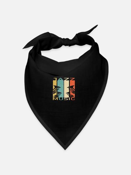 Jazz Music Vintage Trumpet - Bandana Dreieckstuch - Schwarz