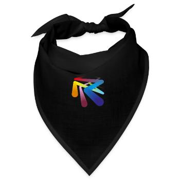 Farben Pipelines - Bandana Dreieckstuch - Schwarz - Vorne