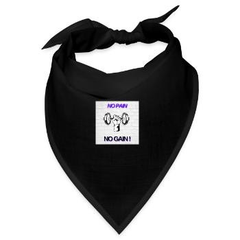 Ohne Fleiß kein Preis - Bandana Dreieckstuch - Schwarz - Vorne