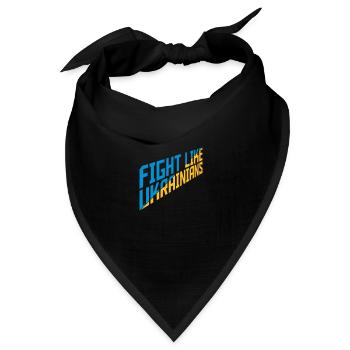 fight like ukrainians Zitat - Bandana Dreieckstuch - Schwarz - Vorne