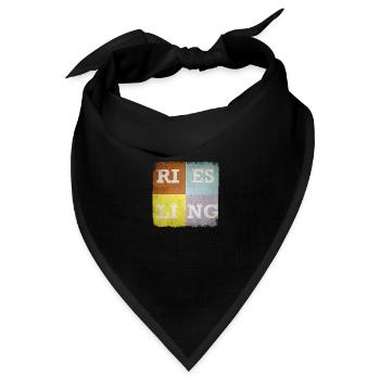 Riesling bunt - Bandana Dreieckstuch - Schwarz - Vorne