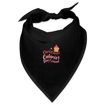 Christmas Calories don´t Count - Bandana Dreieckstuch - Schwarz - Vorne